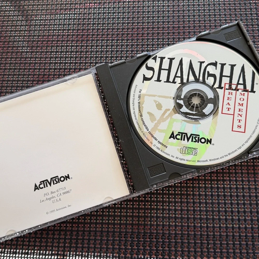 Vintage(1995) PC/PD Game: Shanghai Puzzle Game With Rare Players Guide